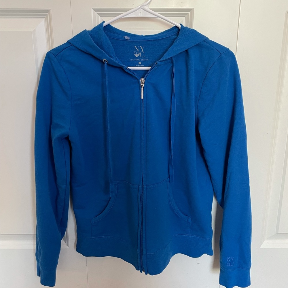 ELECTRIC BLUE zip up sweatshirt